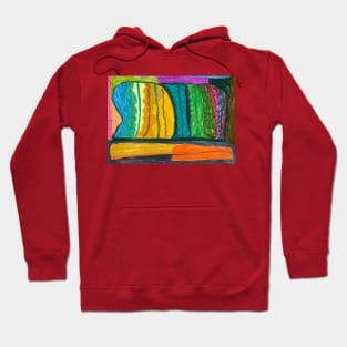 Colourful Mountain With Greens and Blues Hoodie